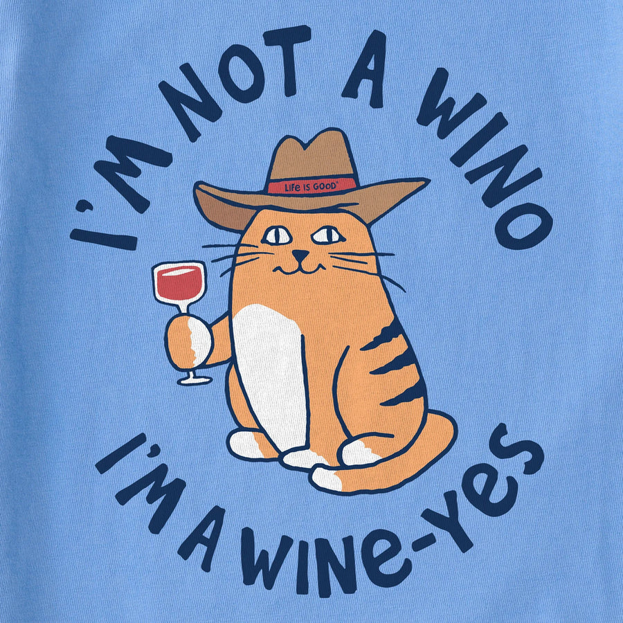 Life is Good Women's Cat Wine-Yes Crusher Tee