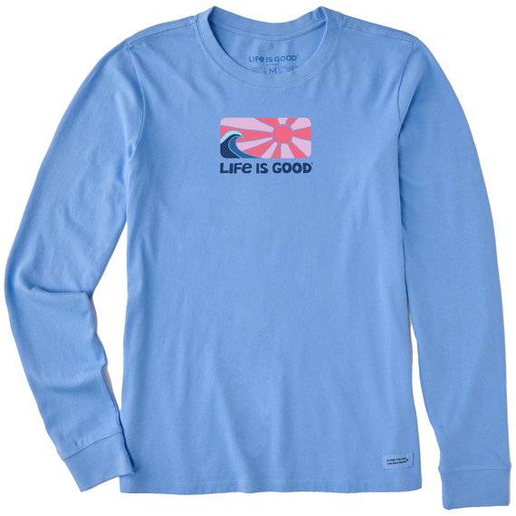 Life is Good Women's Sunshine Wave Long Sleeve Crusher Tee