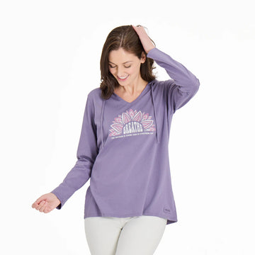 Life is Good Women's Breathe Sun Long Sleeve Crusher Lite Hooded Tee
