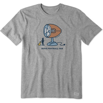 Life is Good Men's Huge Football Fan Crusher Tee