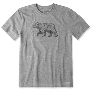 Life is Good Men's Fineline Bear Crusher Tee