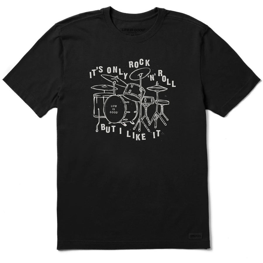 Life is Good Men's Rock n Roll Drum Crusher Lite Tee
