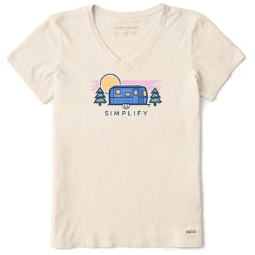 Life is Good Women's Simplify Camper Crusher Vee