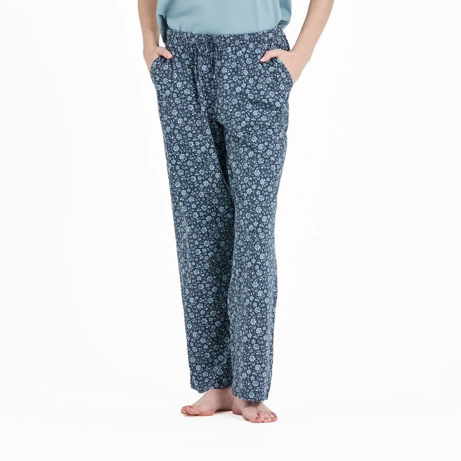 Life is Godo Women's Floral Paw Pattern Snuggle Up Sleep Pant