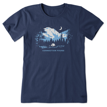 Life is Good Women's Connection Found Camping Crusher Tee