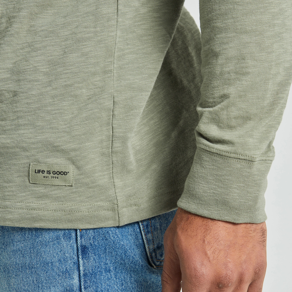 Life is Good Men's Woodsy ATV Camp Textured Slub Hoodie