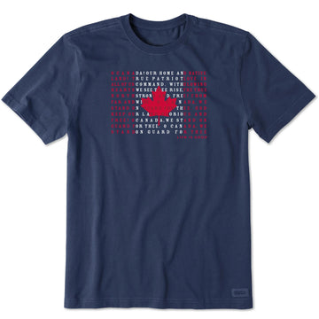 Life is Good Men's Canada Anthem Flag Crusher Tee