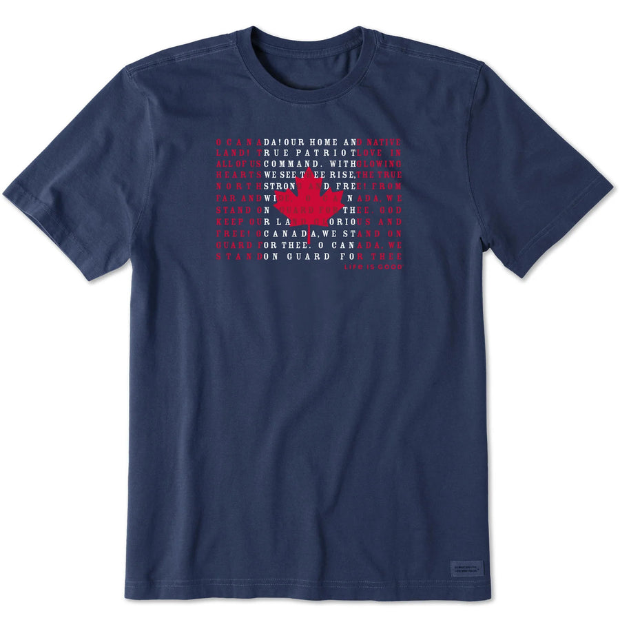 Life is Good Men's Canada Anthem Flag Crusher Tee