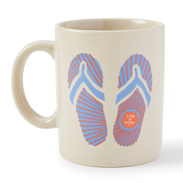 Life is Good Sunburst Flip Flops Jake's Mug
