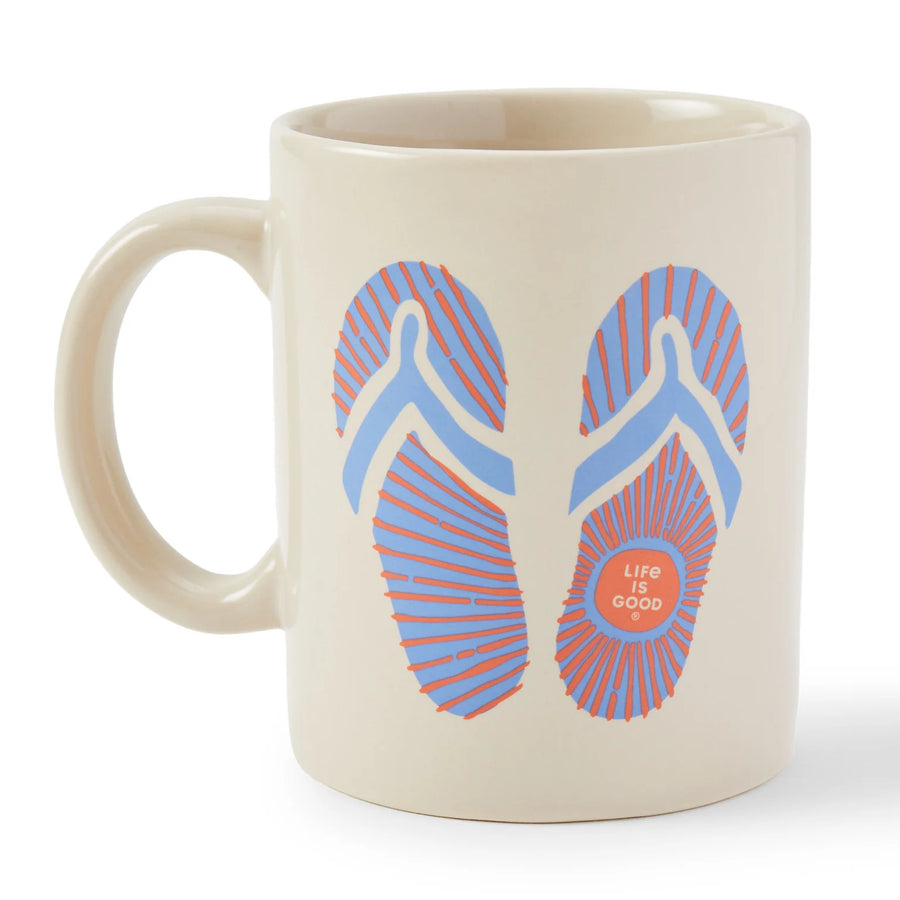 Life is Good Sunburst Flip Flops Jake's Mug