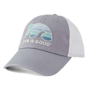 Life is Good Sunset Wave Soft Mesh Back Cap