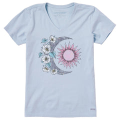 Life is Good Women's Sun In Floral Moon Crusher Vee
