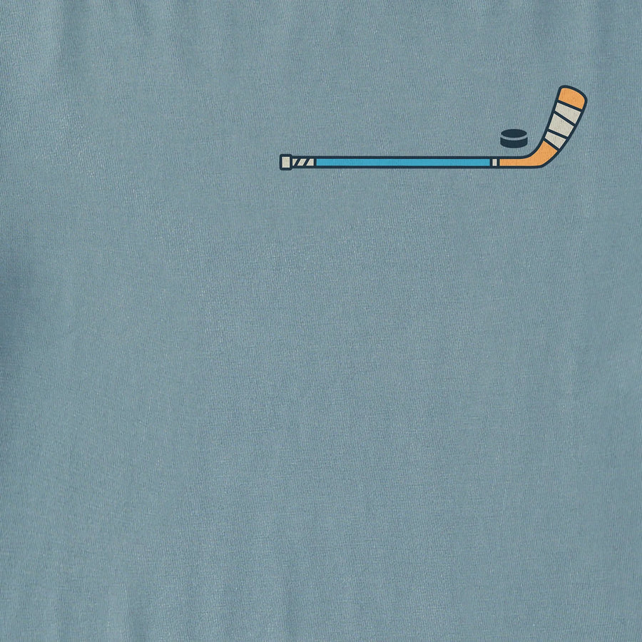 Life is Good Men's Hockey Stick Short Sleeve Crusher Tee