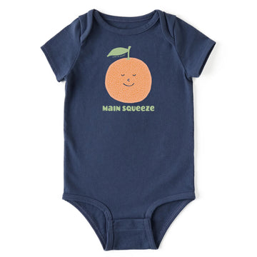 Life is Good Baby Main Squeeze Orange Short Sleeve Crusher Bodysuit