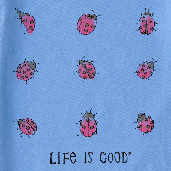 Life is Good Women's Dreamy Ladybug Grid Crusher Vee