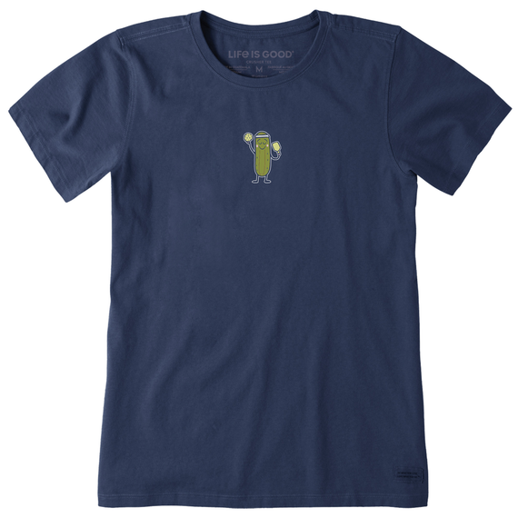 Life is Good Women's Quirky Pickle Person Crusher Tee