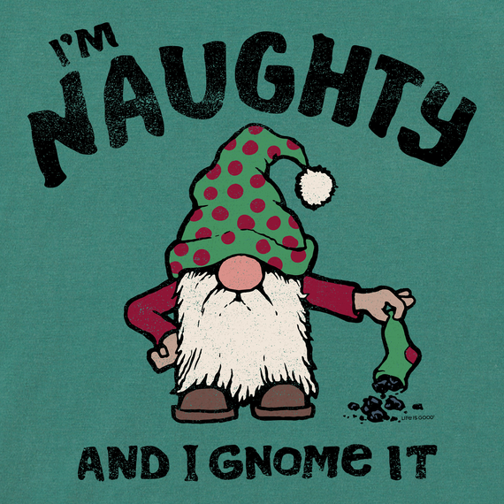 Life is Good Men's Naughty Gnome Crusher Tee