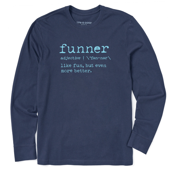 Life is Good Men's Funner Defined Long Sleeve Crusher Tee