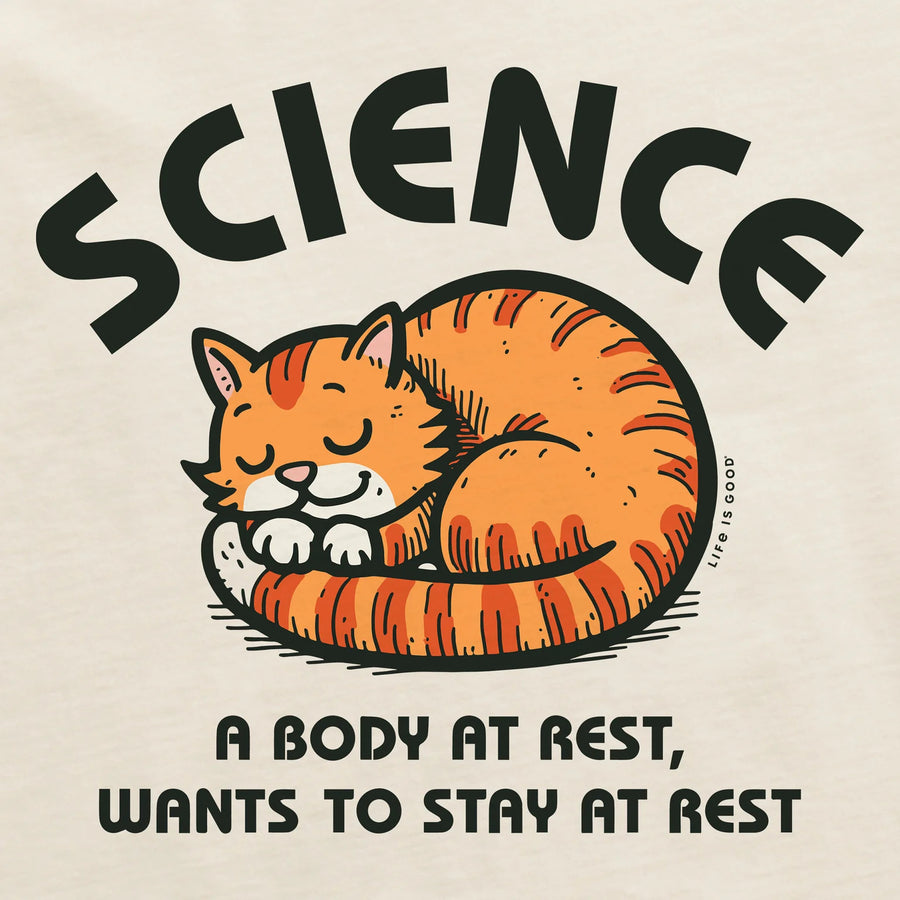 Life is Good Women's Science Resting Cat Crusher Tee