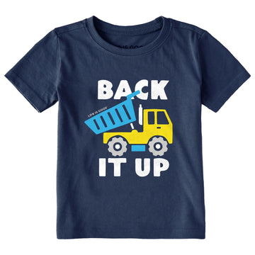 Life is Good Toddler Back it Up Dump Truck Short Sleeve Crusher Tee