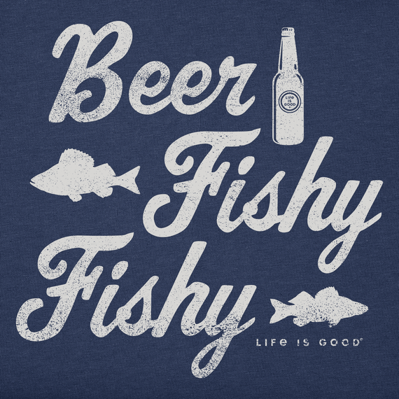 Life is Good Men's Beer Fishy Fishy Crusher Tee