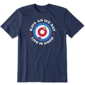 Life is Good Men's Ice Day Curling Crusher Tee