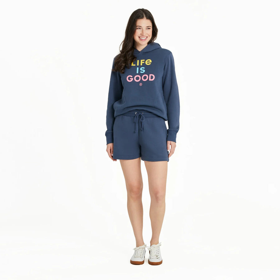Life is Good Women's Solid Good Vibes Fleece Shorts