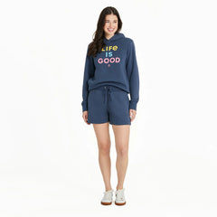 Life is Good Women's Solid Good Vibes Fleece Shorts