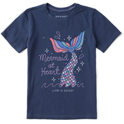 Life is Good Kids Mermaid at Heart Crusher Tee