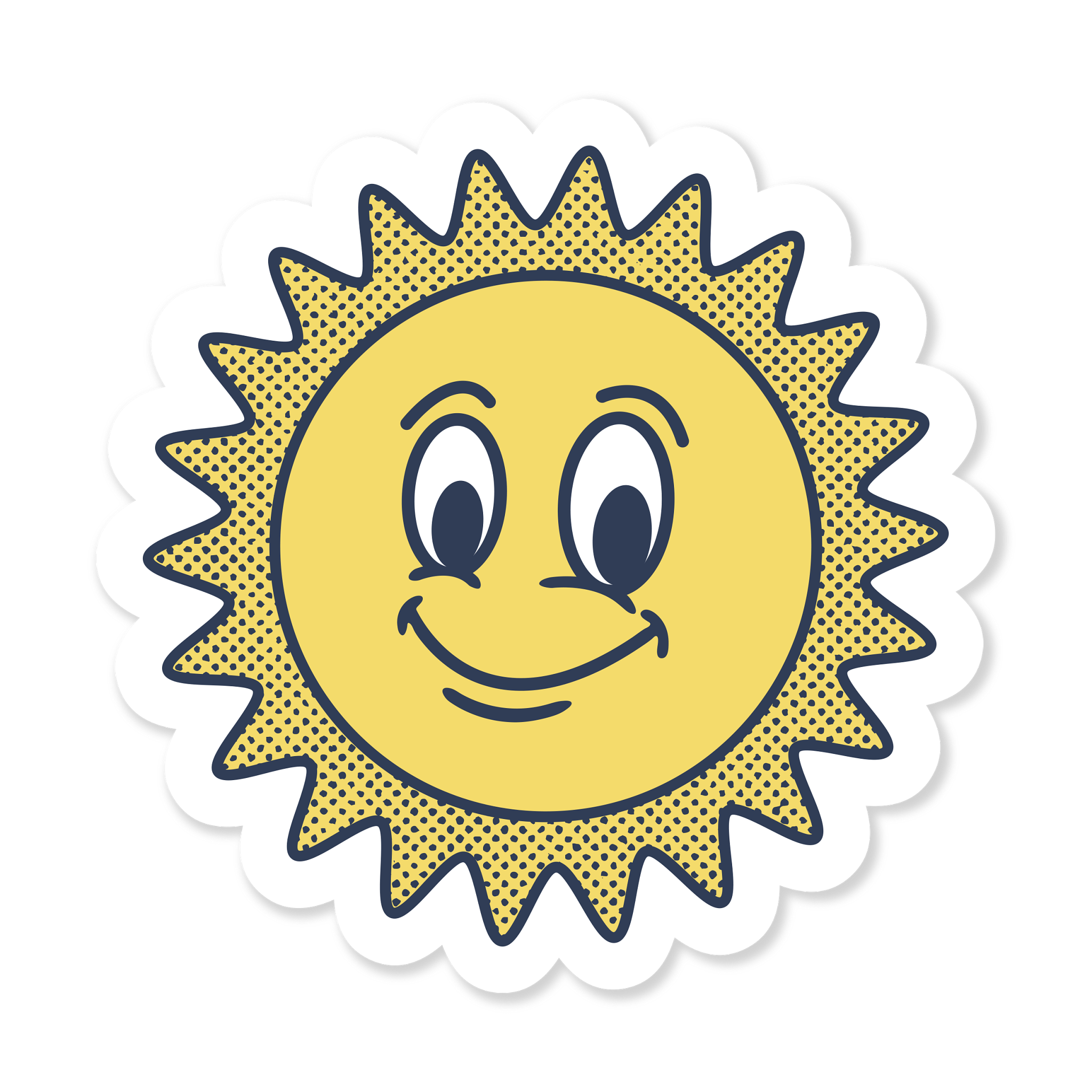 Life is Good Happy Smiling Sun Die Cut Sticker – Good Vibes on Main