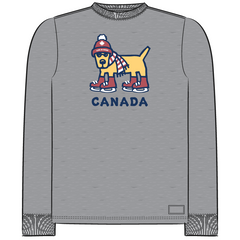 Life is Good Men's Rocket Skate Canada Long Sleeve Crusher Tee