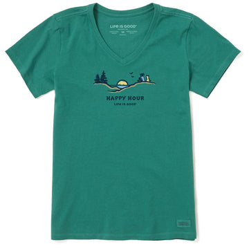 Life is Good Women's Jackie Happy Hour Pines Crusher Vee