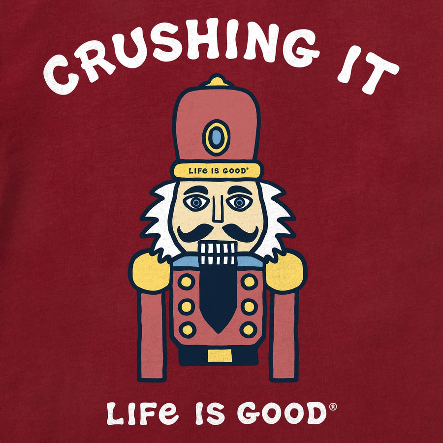 Life is Good Men's Crushing It Nutcracker Short Sleeve Crusher Tee