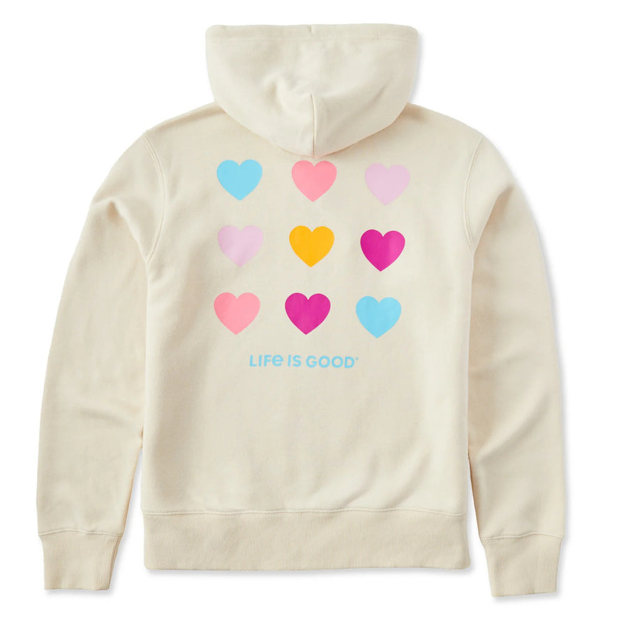 Life is Good Women's Clean Heart Grid Good Vibes Fleece Zip Hoodie