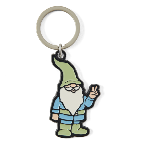 Life is Good Peace Gnome Kind Keychain