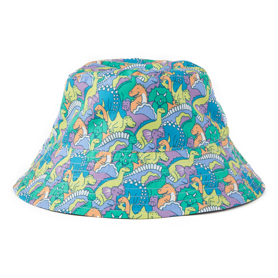 Life is Good Kids Dinosaur Friends Pattern Made in the Shade Bucket Hat