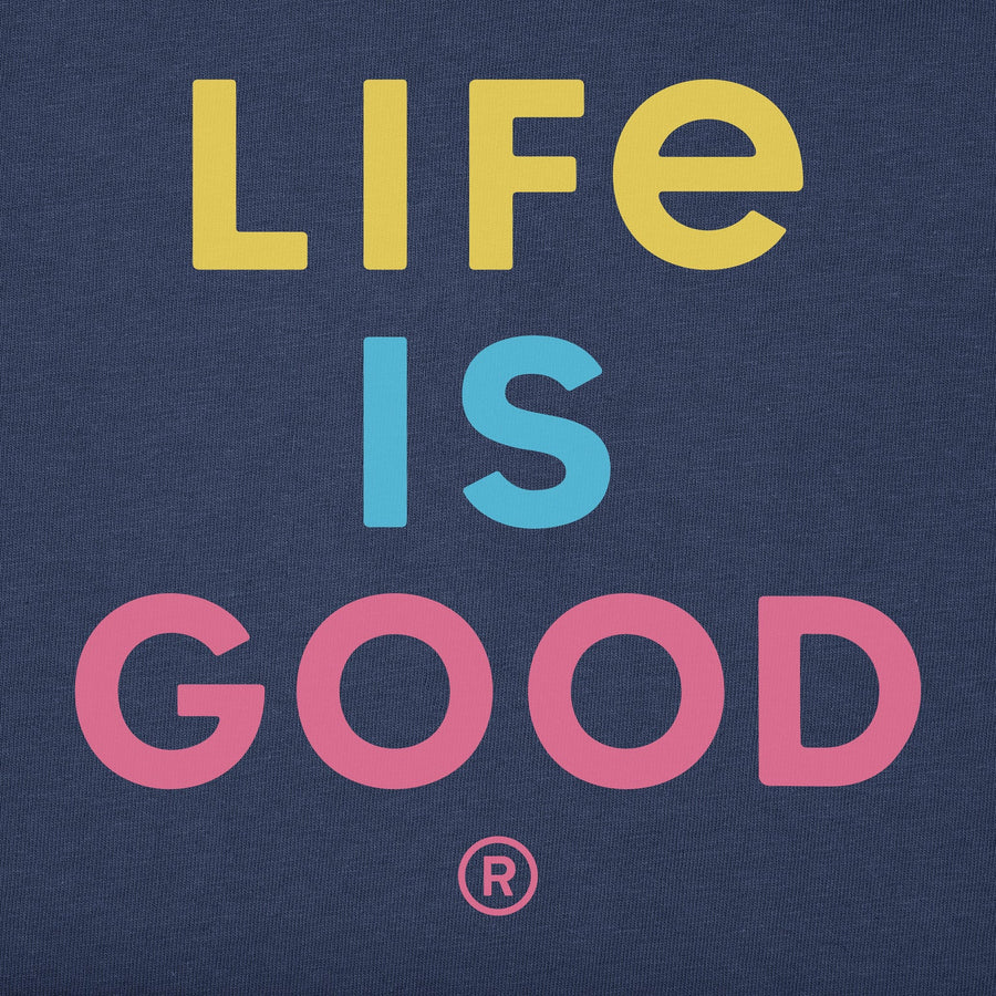 Life is Good Women's Clean LIG Stack Good Vibes Fleece Hoodie