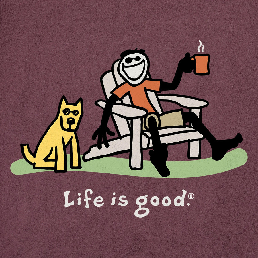 Life is Good Men's Jake and Rocket Coffee Short Sleeve Crusher Tee