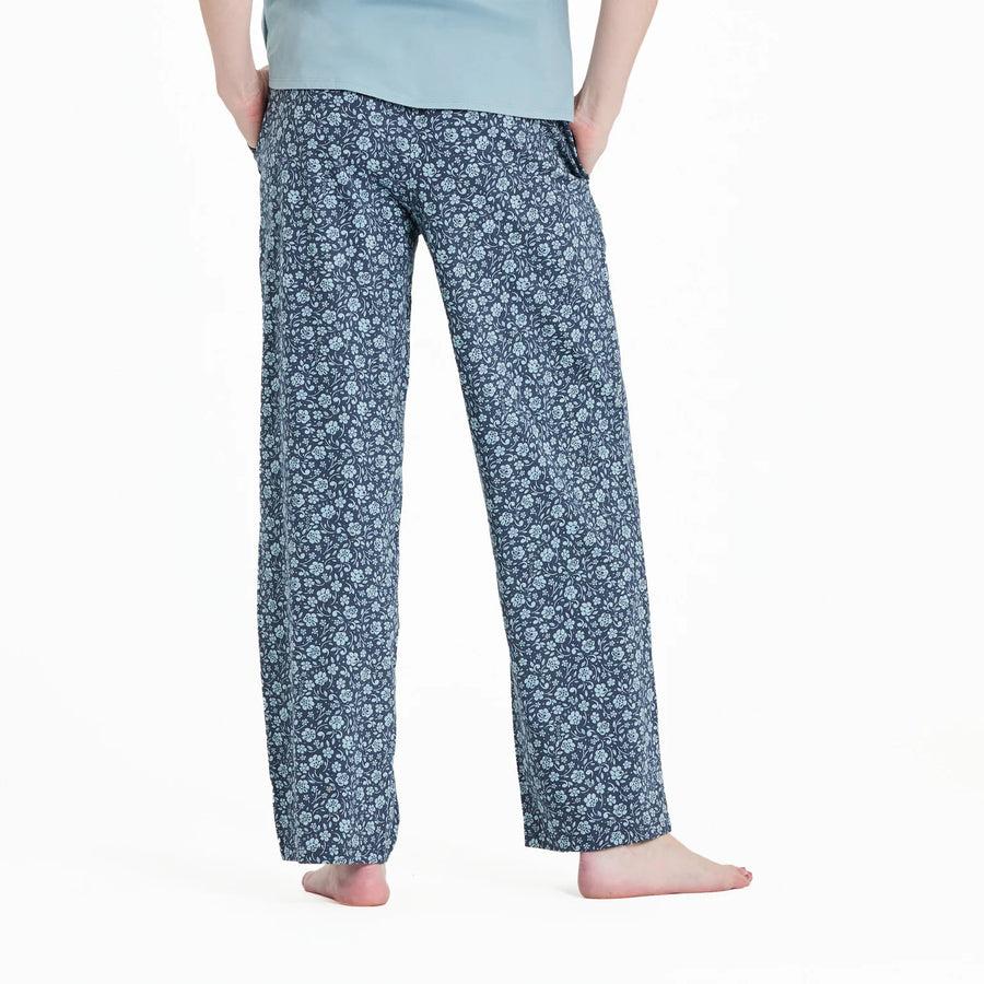 Life is Godo Women's Floral Paw Pattern Snuggle Up Sleep Pant