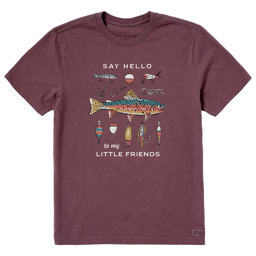 Life is Good Men's Little Fishing Friends Short Sleeve Crusher Tee