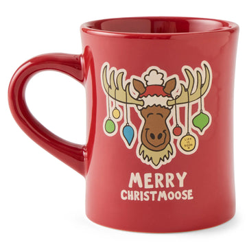 Life is Good Merry Christmoose Ornaments Vintage Diner Mug