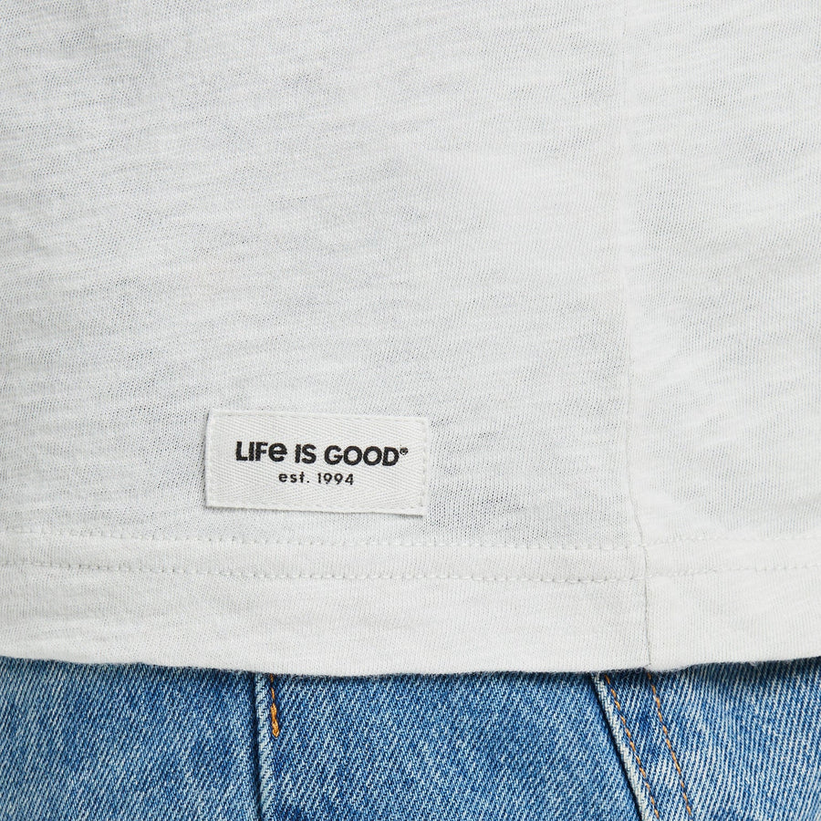 Life is Good Men's Positive Lifestyle Tuna Fish Long Sleeve Slub Hoodie