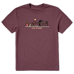 Life is Good Men's Rocket & Jake Woodwork Vista Short Sleeve Tee