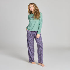 Life is Good Women's Cardinal Winter Floral Pattern Snuggle Up Sleep Pant