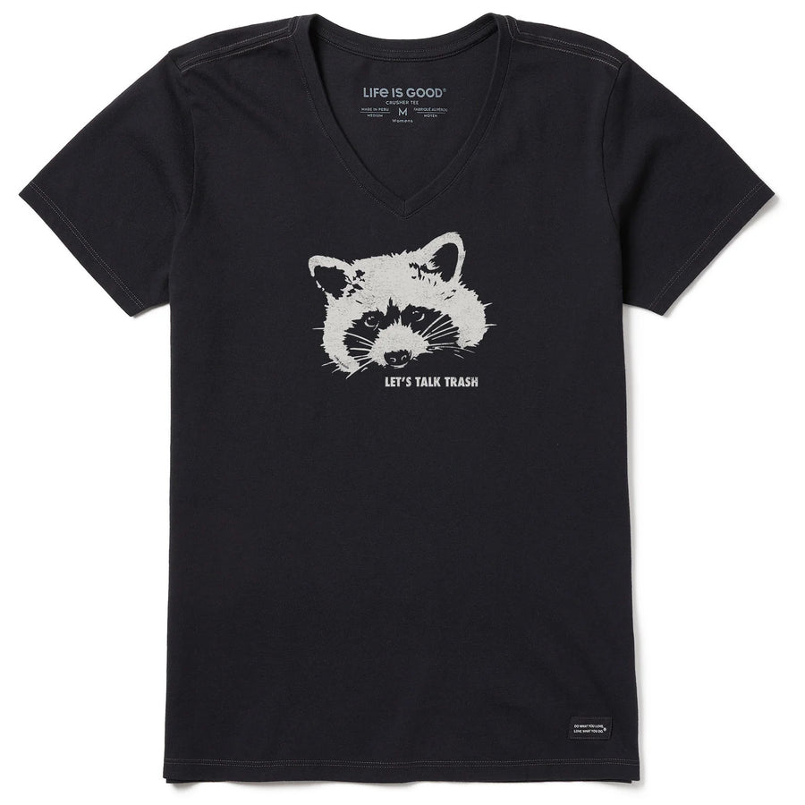 Life is Good Women's Raccoon Trash Crusher Vee