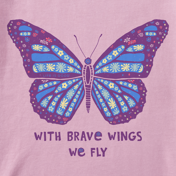 Life is Good Kids With Brave Wings Butterfly Crusher Tee