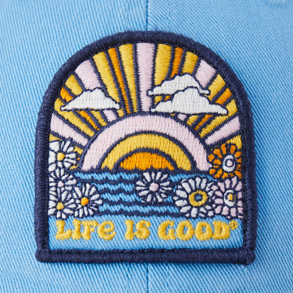 Life is Good Sunrise Flowers Soft Mesh Back Cap