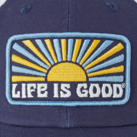Life is Good Horizontal Sunburst Soft Mesh Back Cap