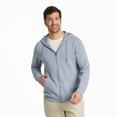 Life is Good Men's Solid French Terry Zip Hoodie