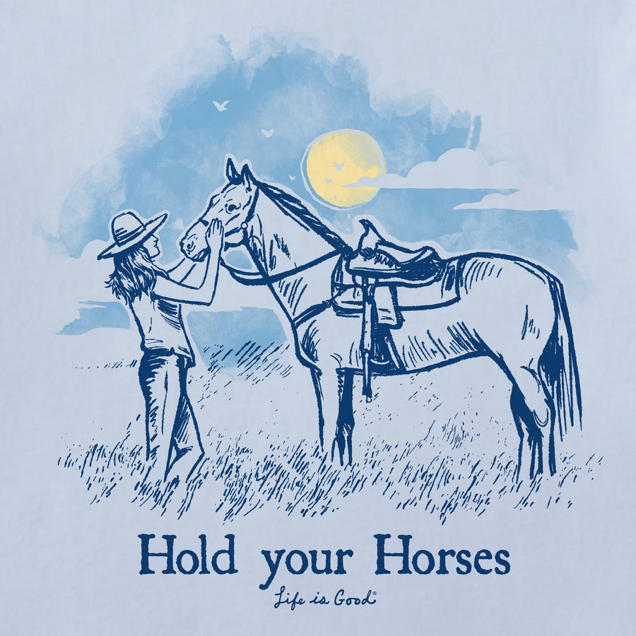 Life is Good Women's Hold Your Horses Cowgirl Long Sleeve Crusher Vee